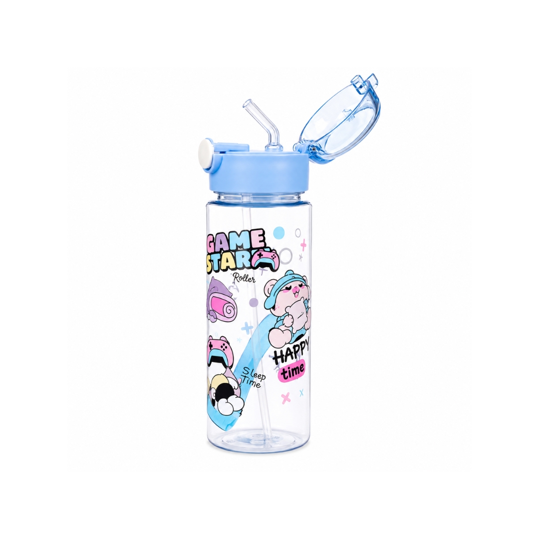 Botella transparente con sorbito 2