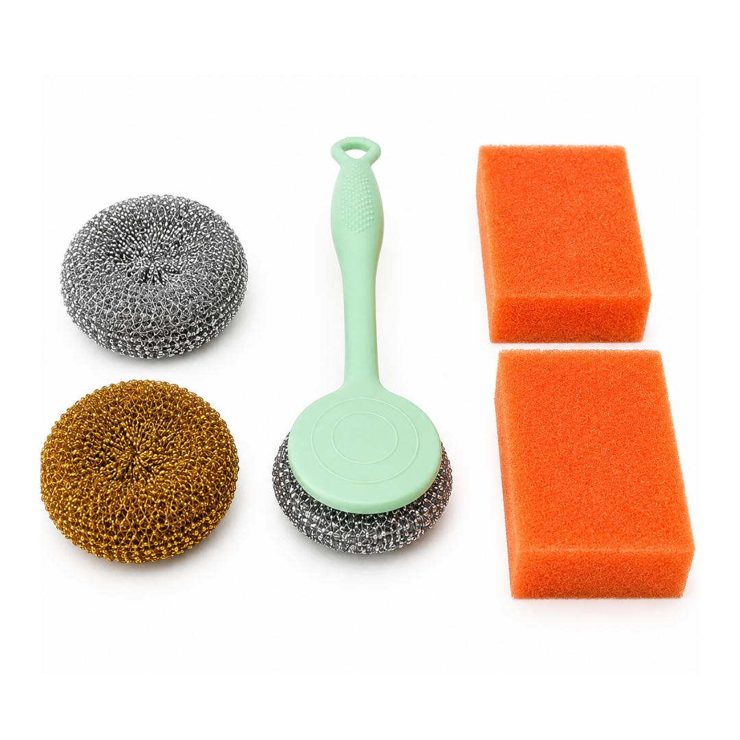 Kit de esponjas de metal y fibras 2