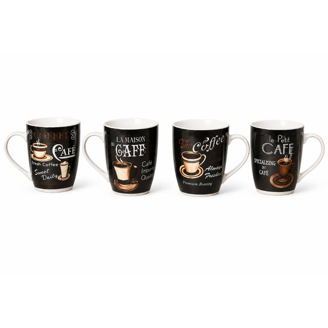 Set de cuatro tazas x 4