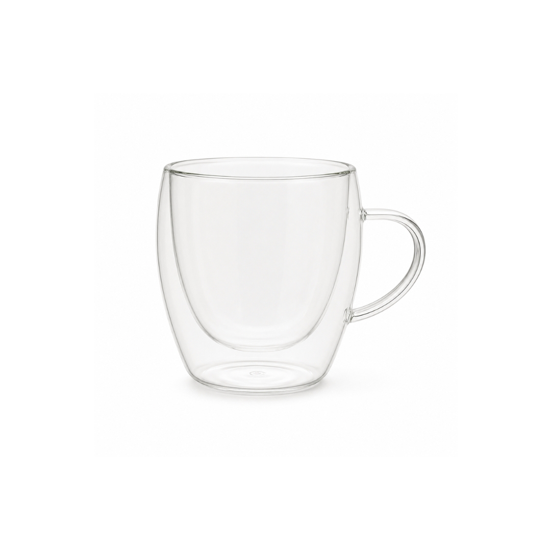 Taza doble fondo de vidrio